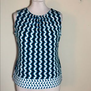 CALVIN KLEIN SLEEVELESS OCEAN WAVE TOP SIZE XL